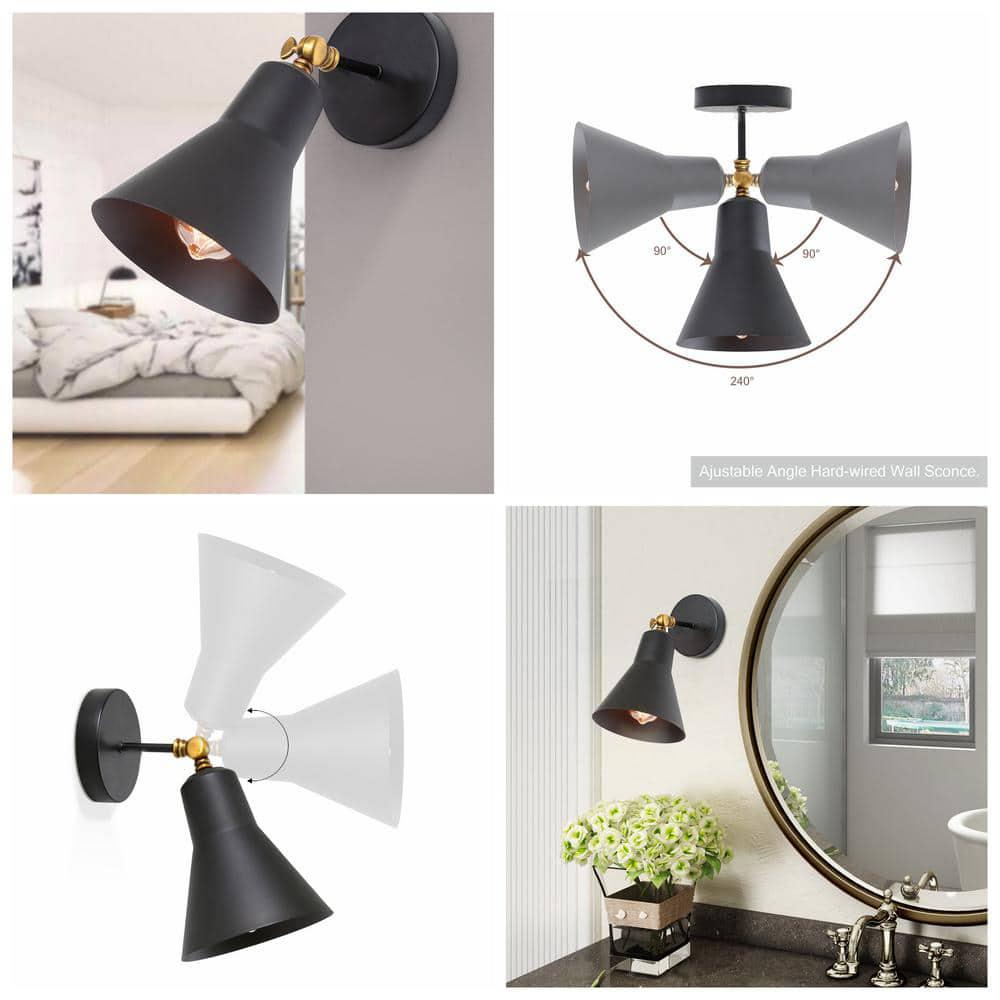Industrial Black Metal Wall Light