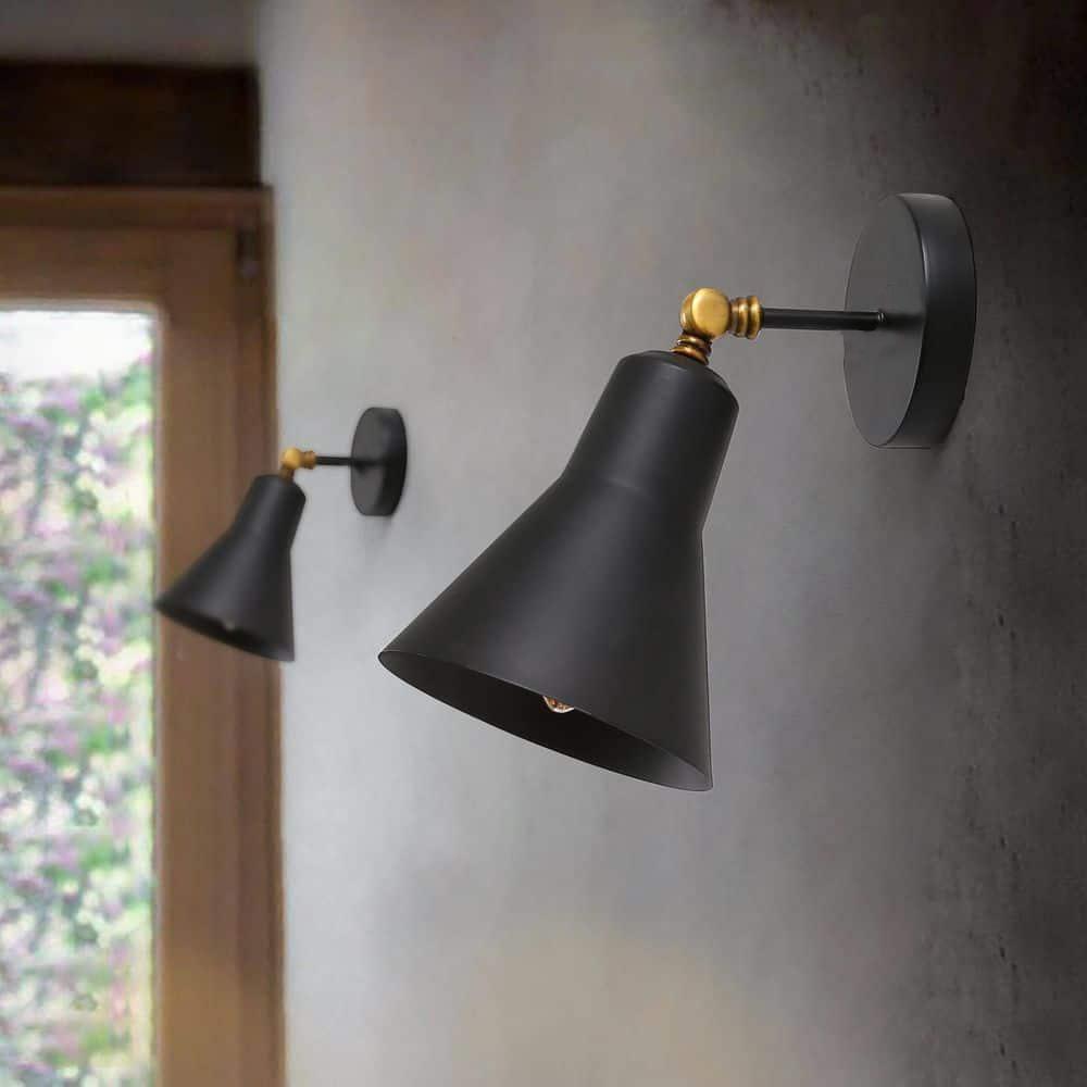 Industrial Black Metal Wall Light