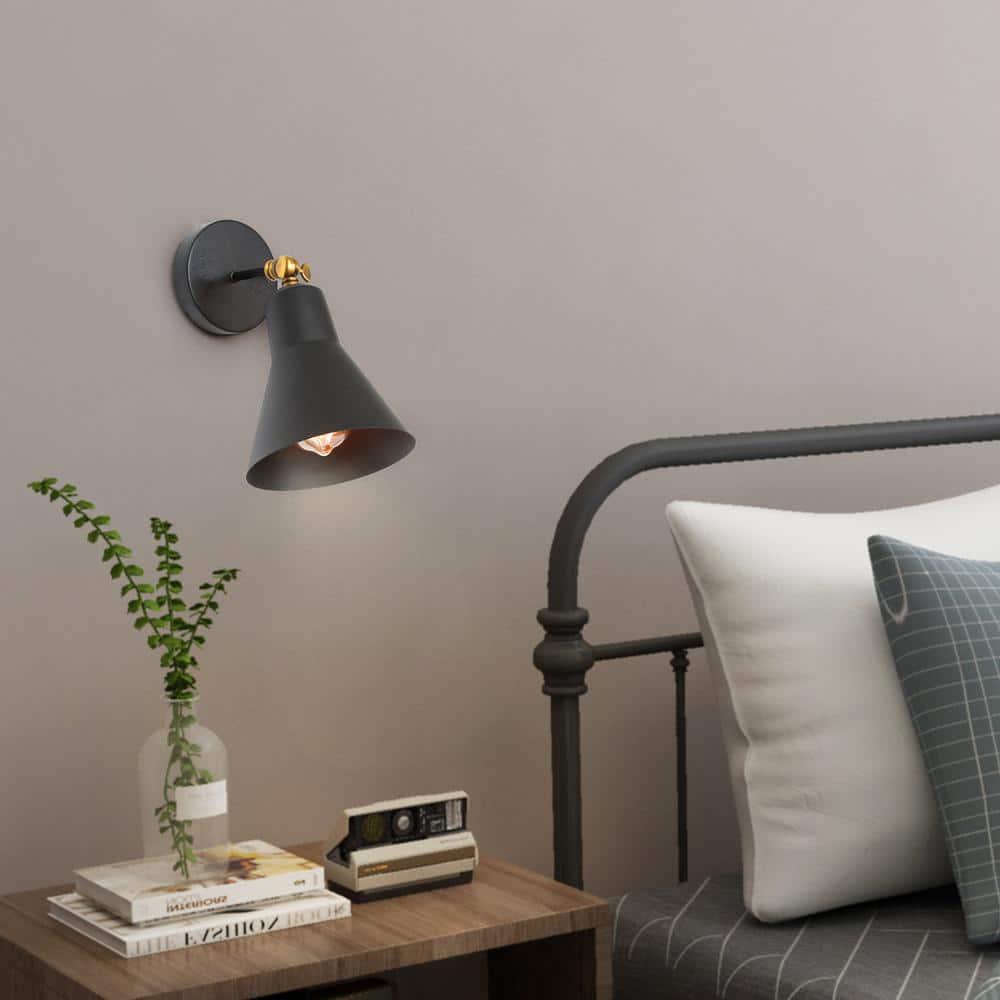 Industrial Black Metal Wall Light